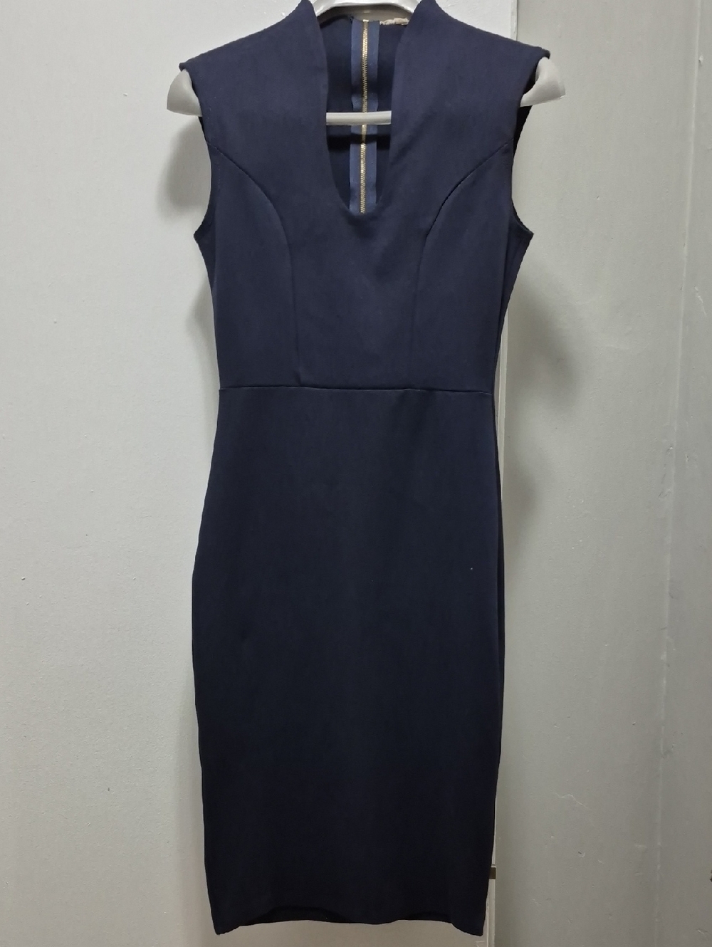 Rolla Coster Navy Sleeveless Midi Sheath Dress